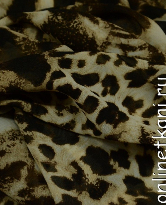 Ткань Шифон Набивной 0143 цвет разноцветный леопардовый картинка 1