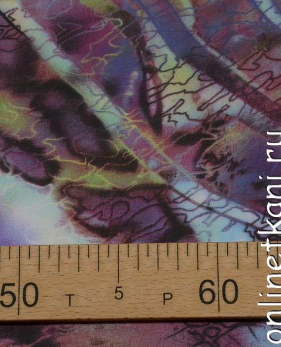 Ткань Шифон Набивной 0170 цвет разноцветный абстрактный картинка 2
