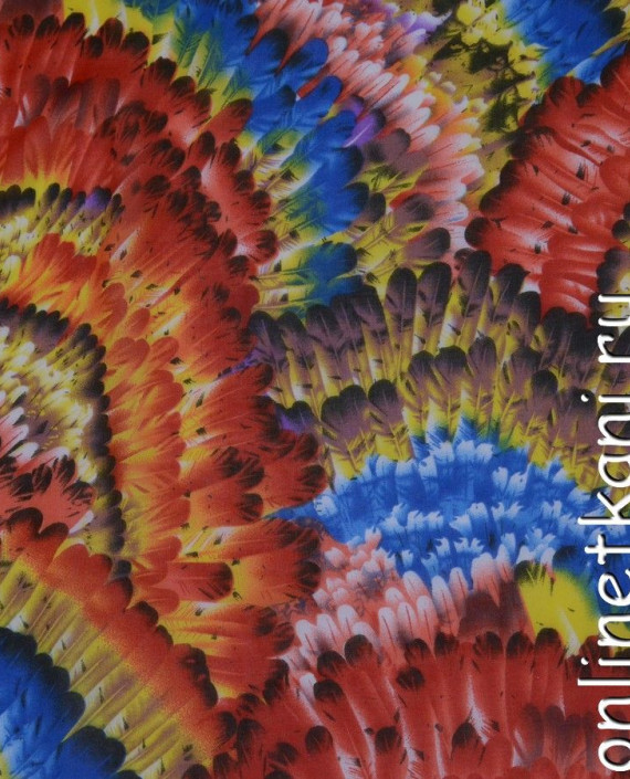 Ткань Шифон Набивной 0174 цвет разноцветный абстрактный картинка