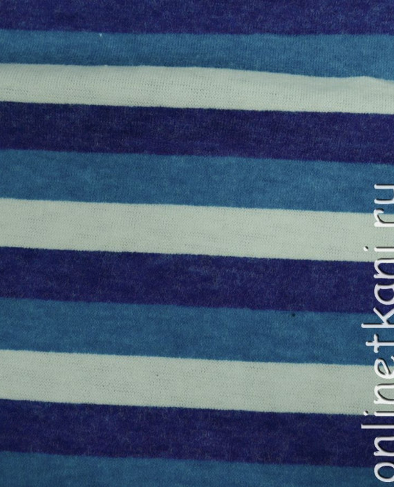 Ткань Трикотаж "Юнга" 0043 цвет синий в полоску картинка
