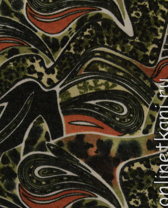 Ткань Трикотаж "Джунгли" 0049 цвет разноцветный абстрактный картинка 1