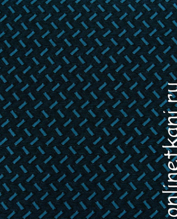 Ткань Трикотаж 0069 цвет синий геометрический картинка 2