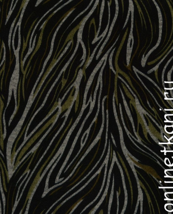 Ткань Трикотаж 0072 цвет черный абстрактный картинка