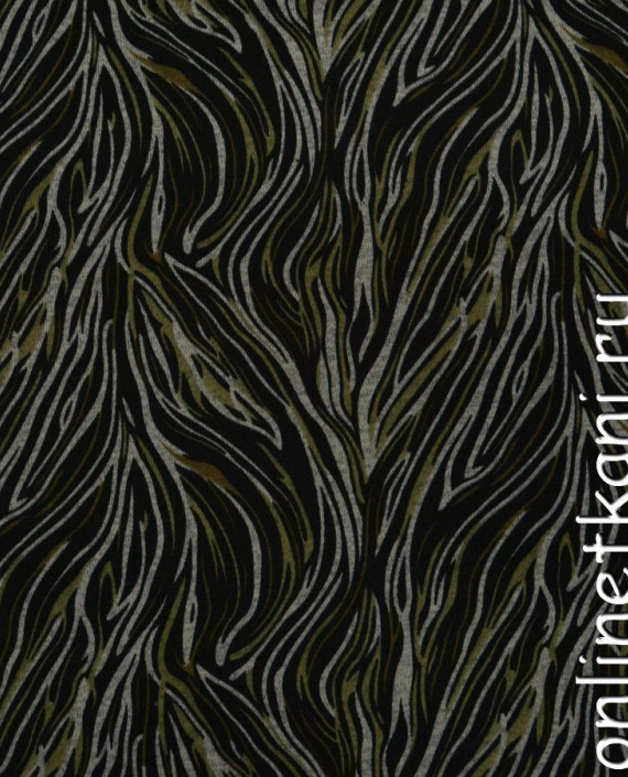 Ткань Трикотаж 0072 цвет черный абстрактный картинка 1