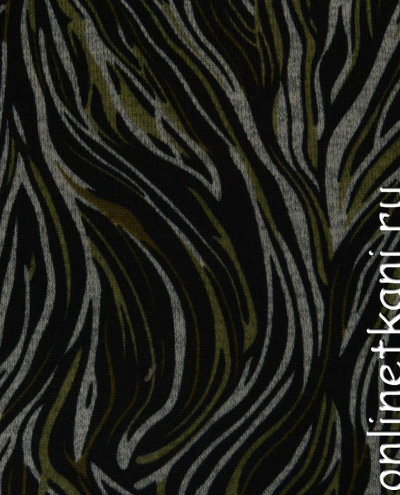 Ткань Трикотаж 0072 цвет черный абстрактный картинка 2