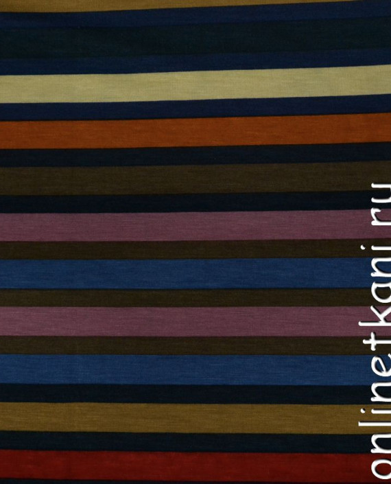 Ткань Трикотаж 0075 цвет разноцветный в полоску картинка