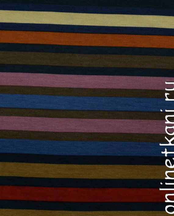 Ткань Трикотаж 0075 цвет разноцветный в полоску картинка 1