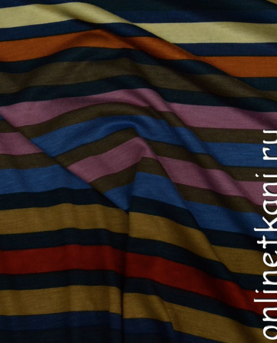 Ткань Трикотаж 0075 цвет разноцветный в полоску картинка 2