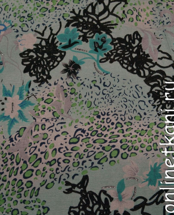 Ткань Трикотаж 0083 цвет разноцветный леопардовый картинка