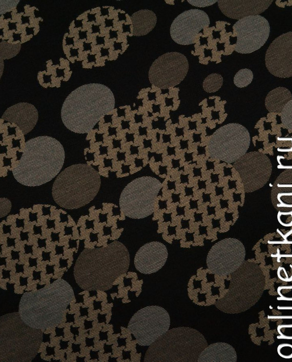 Ткань Трикотаж 0085 цвет коричневый геометрический картинка