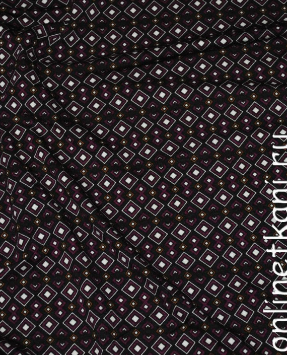 Ткань трикотаж "Ромбы" 0007 цвет серый геометрический картинка