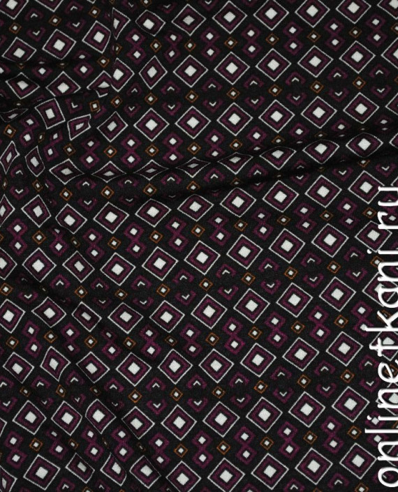 Ткань трикотаж "Ромбы" 0007 цвет серый геометрический картинка 1