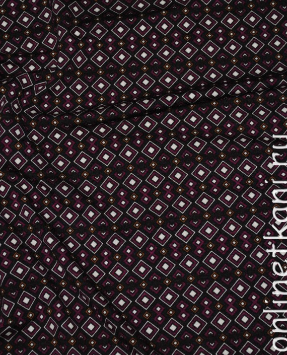 Ткань трикотаж "Ромбы" 0007 цвет серый геометрический картинка 2