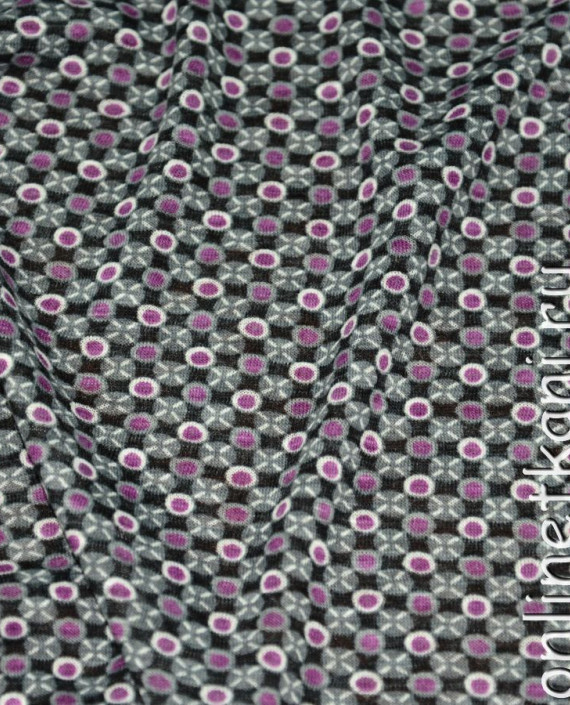 Ткань Трикотаж Хлопок "Абелия" 0003 цвет разноцветный геометрический картинка 2