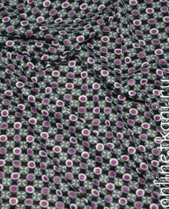 Ткань Трикотаж Хлопок "Абелия" 0003 цвет разноцветный геометрический картинка 3