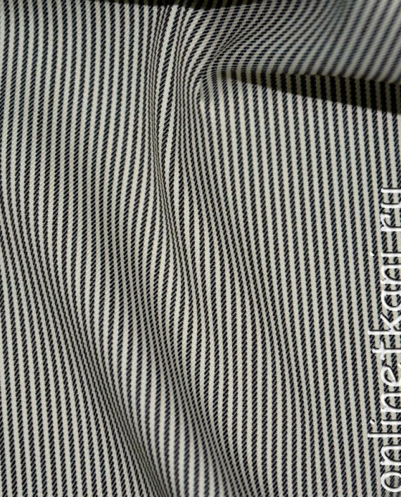 Ткань Рубашечная "Поперечная полоса" 0027 цвет белый геометрический картинка
