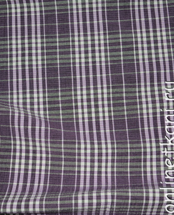 Ткань Рубашечная "Дамир" 0031 цвет фиолетовый в клетку картинка