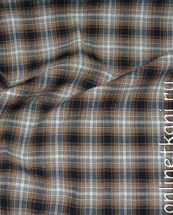Ткань Рубашечная "Демьян" 0032 цвет бежевый геометрический картинка