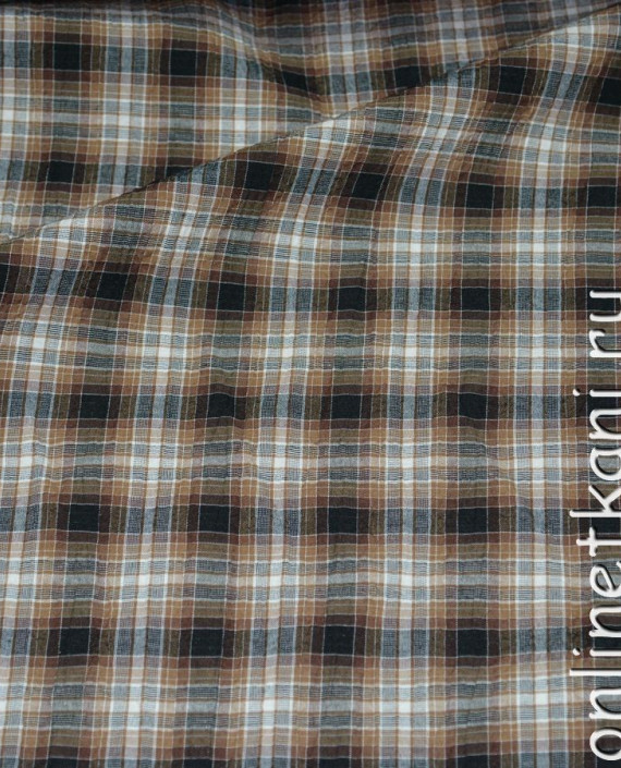 Ткань Рубашечная "Демьян" 0032 цвет бежевый геометрический картинка 1