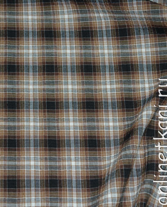 Ткань Рубашечная "Демьян" 0032 цвет бежевый геометрический картинка 2
