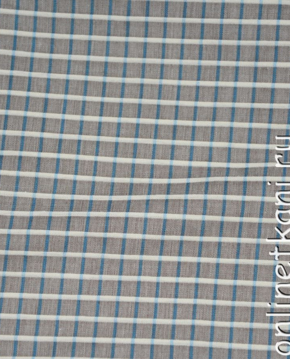 Ткань Рубашечная 0037 цвет серый в клетку картинка 1