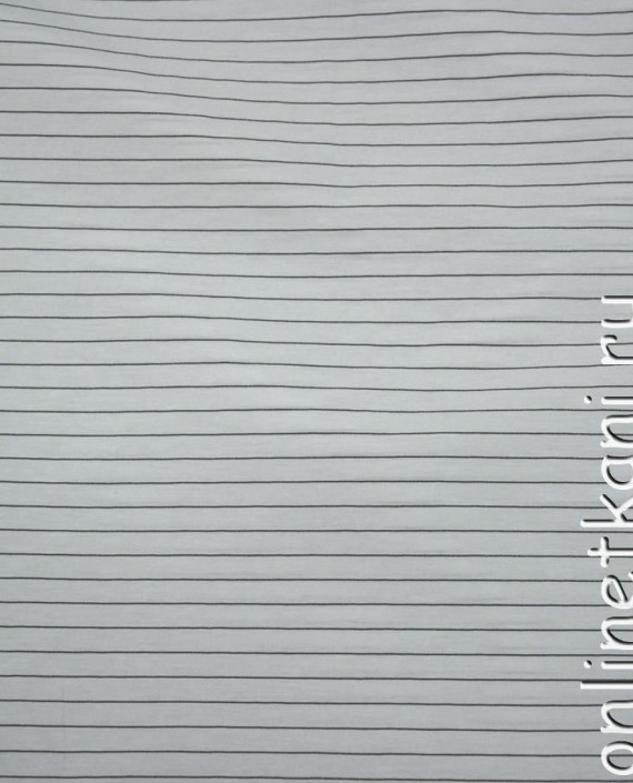 Ткань Вискоза Рубашечная "Ерофей" 0047 цвет белый в полоску картинка