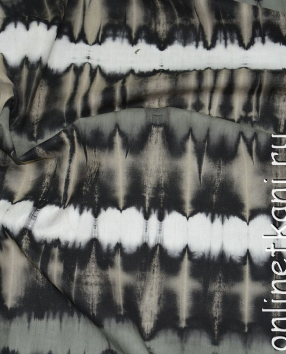 Ткань Вискоза "Рисунок светло-серым" 0048 цвет серый абстрактный картинка 2