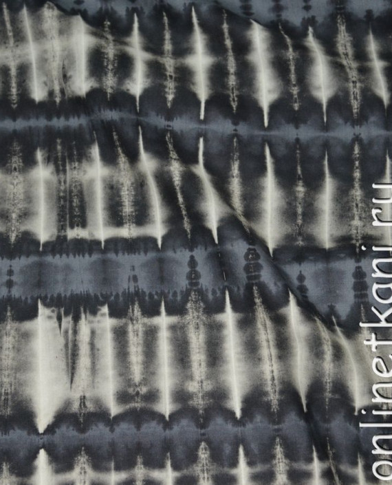 Ткань Вискоза "Рисунок серым" 0049 цвет серый абстрактный картинка 2