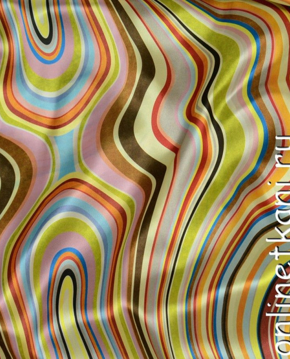 Ткань Вискоза 0163 цвет разноцветный в полоску картинка