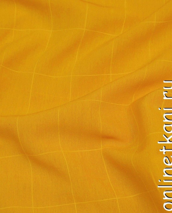 Ткань Вискоза 0165 цвет оранжевый в клетку картинка