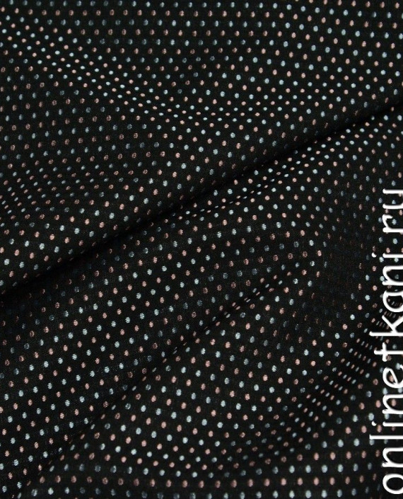 Ткань Вискоза 0171 цвет черный в горошек картинка