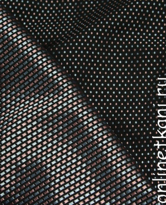 Ткань Вискоза 0171 цвет черный в горошек картинка 2