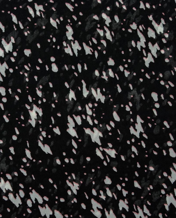 Ткань Плательная Принт 0083 цвет черный абстрактный картинка
