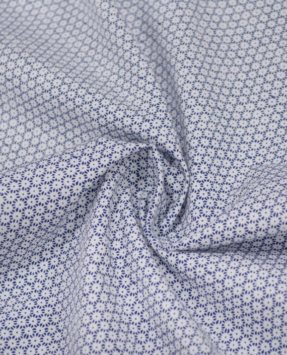 Хлопок Рубашечный Принтованный 2892 цвет синий геометрический картинка