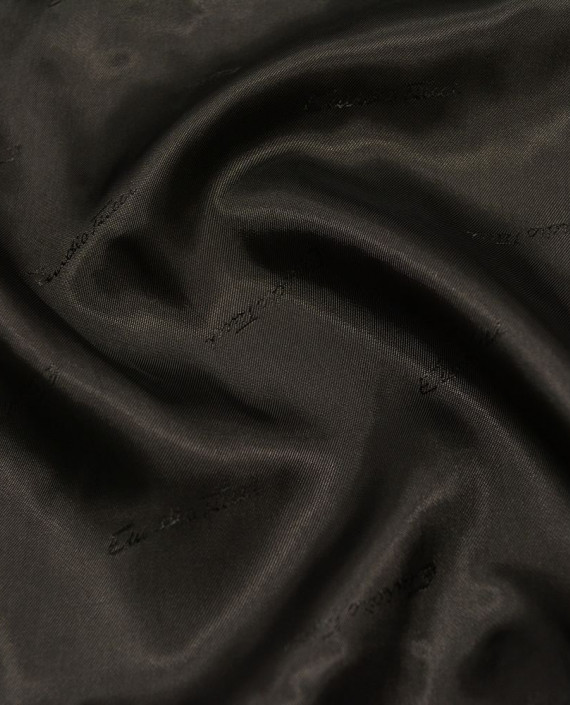 Вискоза Подкладочная Принтованная 360 цвет коричневый надпись картинка