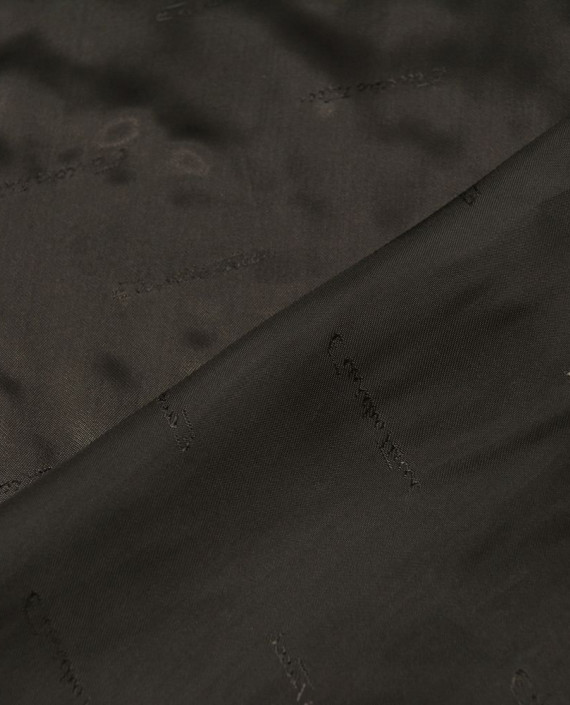 Вискоза Подкладочная Принтованная 360 цвет коричневый надпись картинка 2