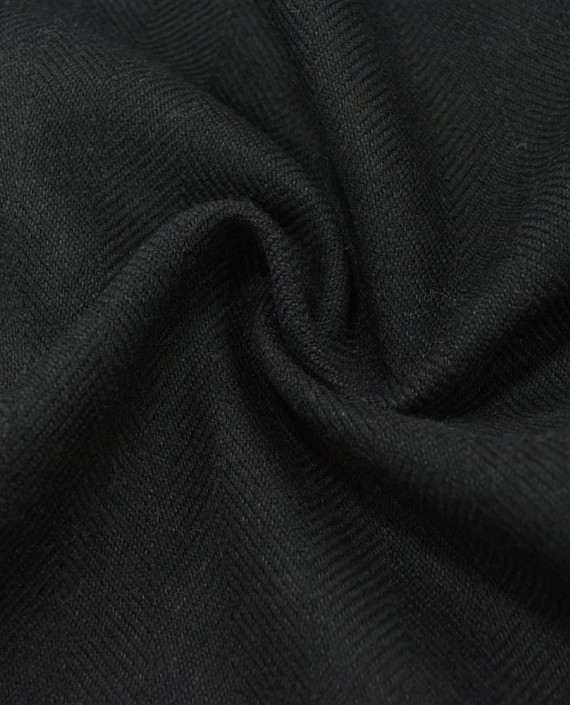 Шерсть Пальтовая 2538 цвет черный геометрический картинка