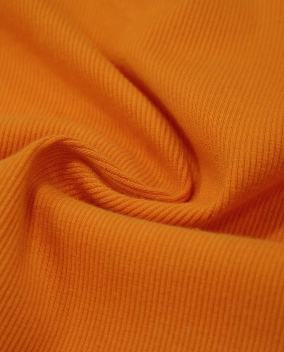 Трикотаж Рибана 2848 цвет оранжевый полоска картинка