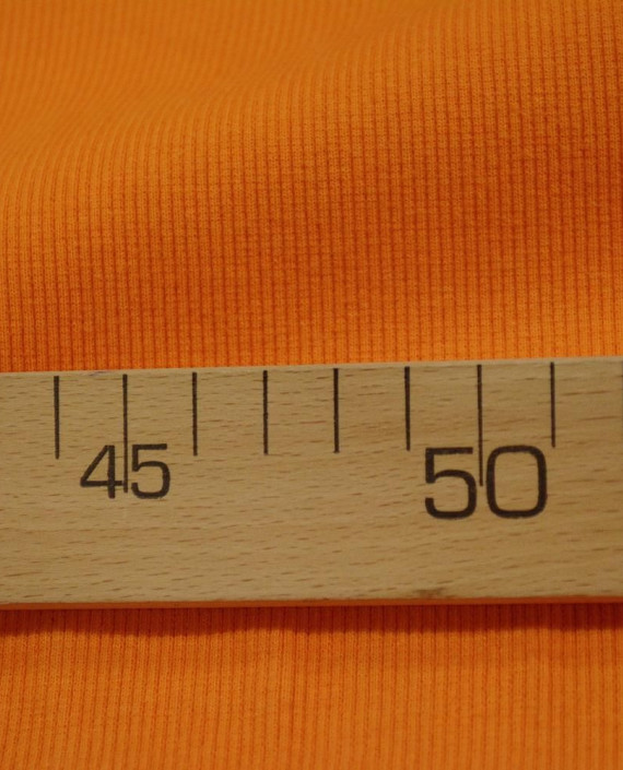 Трикотаж Рибана 2848 цвет оранжевый полоска картинка 2