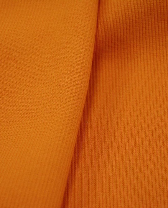 Трикотаж Рибана 2848 цвет оранжевый полоска картинка 1