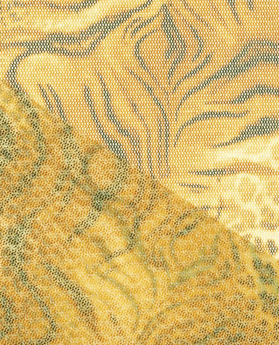 Сетка трикотажная принтованная 247 цвет желтый анималистический картинка 1