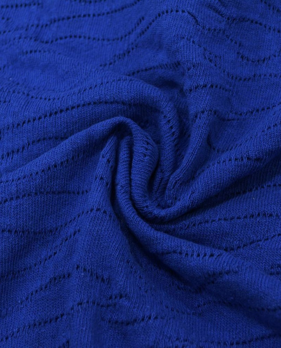 Трикотаж Жаккардовый 2958 цвет синий геометрический картинка