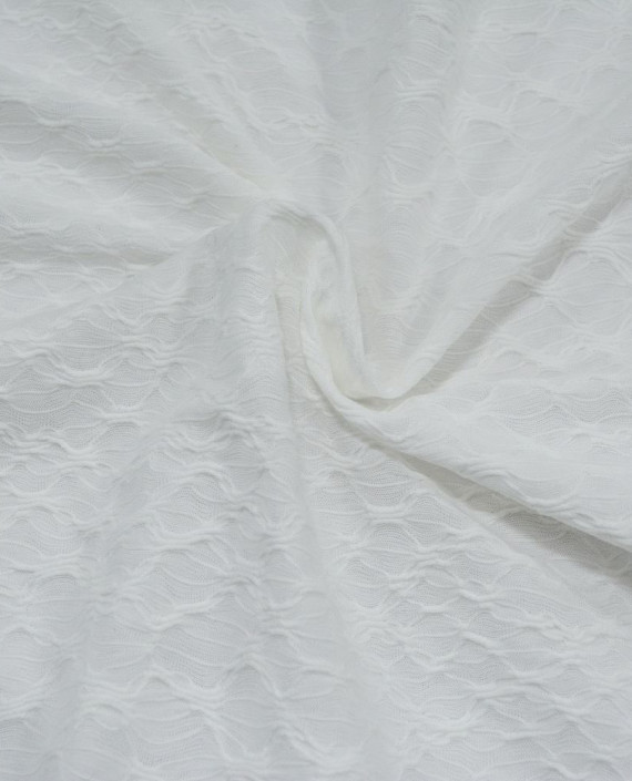 Трикотаж Жаккардовый 3038 цвет белый геометрический картинка