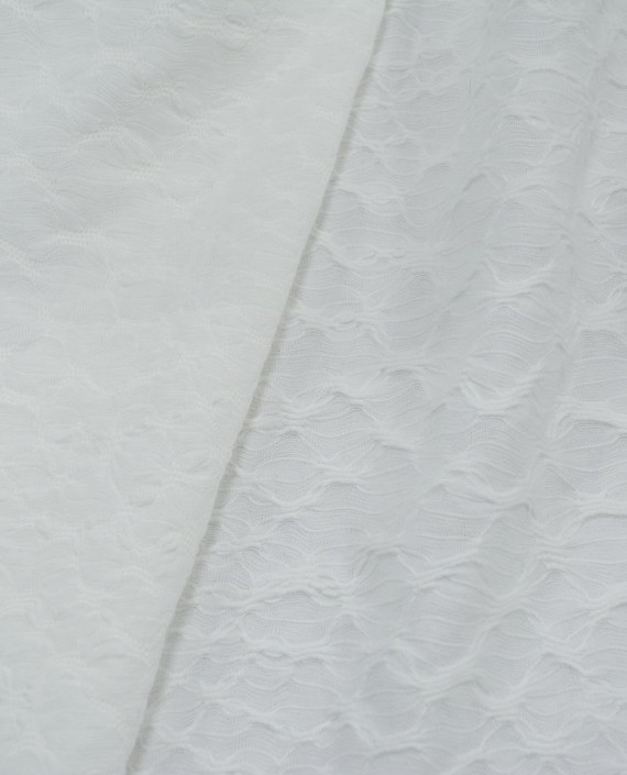 Трикотаж Жаккардовый 3038 цвет белый геометрический картинка 1