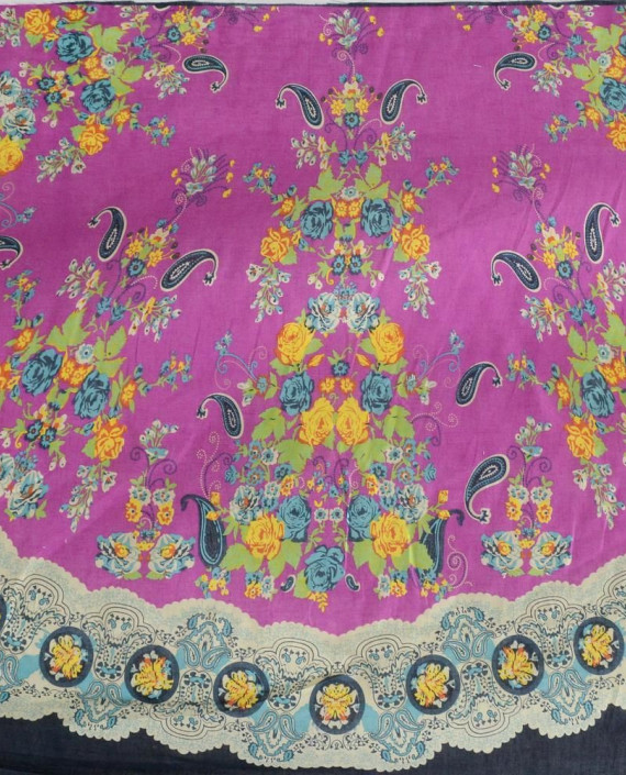 Штапель Принтованный (Купон 70 см) 348 цвет разноцветный цветочный картинка