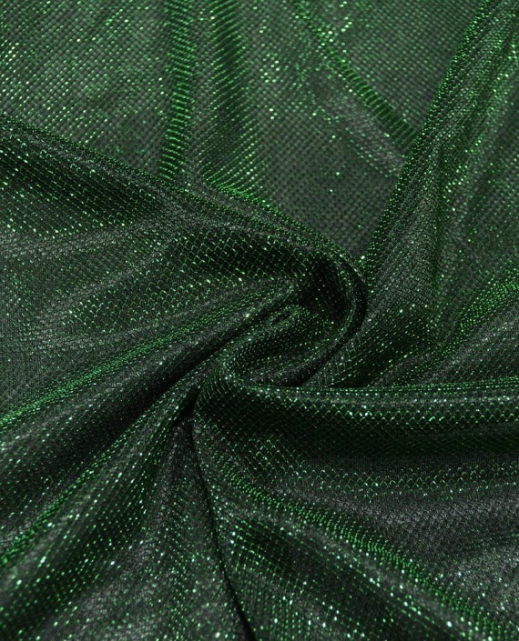 Сетка на Атласе с Люрексом 258 цвет зеленый картинка