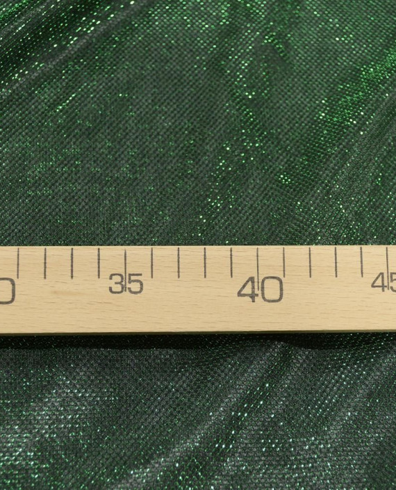 Сетка на Атласе с Люрексом 258 цвет зеленый картинка 1