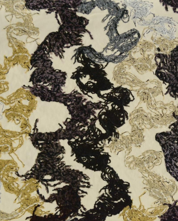 Шерсть Пальтовая Букле 2592 цвет бежевый абстрактный картинка
