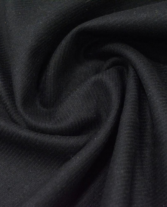 Шерсть Пальтовая 2595 цвет черный полоска картинка