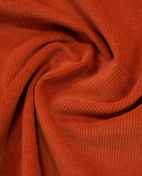 Вельвет Хлопковый 223 цвет оранжевый полоска картинка